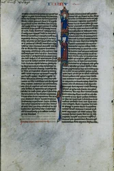 Inicial I con Elimelec y Noemí: Hoja de una Biblia Latina 1 de 2 Hojas Excisas, c. 1250