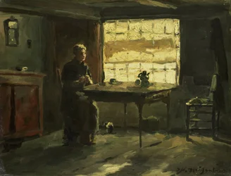 Interior de una granja