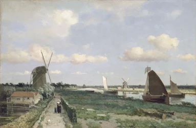 Vista del canal Trekvliet cerca de La Haya, 1870