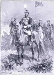 Su Majestad Imperial: El Emperador de Japón, ilustración de la Historia de la Guerra Ruso-Japonesa de Cassell Vol 1, c.1900