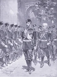 Su Majestad Imperial el Zar, ilustración de la Historia de la Guerra Ruso-Japonesa de Cassell Vol 1, c.1900