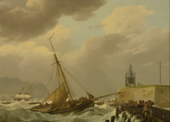 Barcos en mares tormentosos