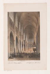 Interior de la iglesia Onze Lieve Vrouwe en Amsterdam La Iglesia de Nuestra Señora (título sobre el objeto)