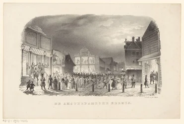 Feria en el Botermarkt de Amsterdam La Feria de Ámsterdam (título sobre el objeto)