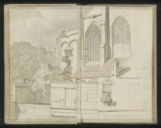 Detrás de la Nieuwe Kerk en Delft