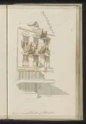 Fachada de un edificio en Oudegracht en Utrecht
