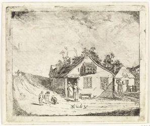 Dos casas en un camino