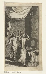 el diablo orgulloso Ilustración de libros para Simon de Vries, Seven Duyvelen gobernando y sirviendo a Hedendaeghsche Dienstmaegden, Amsterdam, 1682