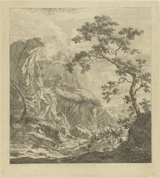 paisaje montañoso con ganado