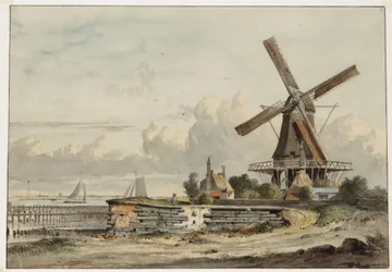 Bolwerk het Blauwhoofd con molino De Bok