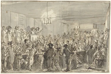 Una reunión revolucionaria en Delft en 1795