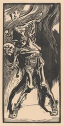 La muerte como arlequín, jugando al bilboquet
