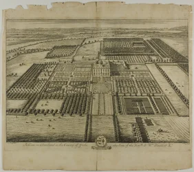 Acklam en Cleveland en el condado de Yorke, lámina 64 de Britannia Illustrata