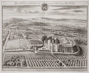 Castillo de Berkeley, sede del conde de Berkeley (grabado)