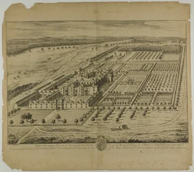 Knowle en la parroquia de Sevenoaks en Kent, lámina 24 de Britannia Illustrata