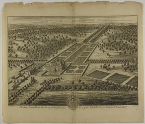 Melton Constable en el condado de Norfolk, lámina 51 de Britannia Illustrata