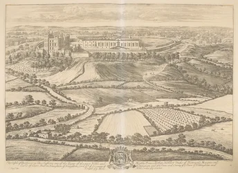 El castillo de Bolsover en Darbyshire: una de las sedes del más noble y poderoso príncipe John Holles, duque de Newcastle, marqués y conde de Clare, barón Haughton, señor teniente del condado de Nottingham y de la ciudad y condado de la ciudad de Nottingha
