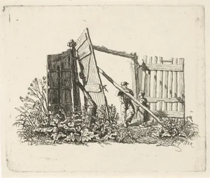 Dos figuras en una puerta abierta