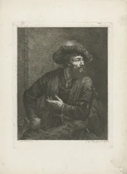 Retrato de hombre desconocido con boina de plumas
