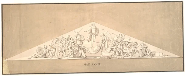 Resurrección de Cristo. Boceto para un relieve desaparecido en la Iglesia de Mármol