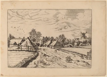 Pueblo Rural con Molino de Poste