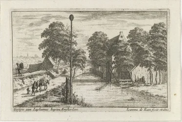 Vista de Jaap Hannes Gesigie aan Iaphanes buyten Amsterdam (título sobre el objeto)