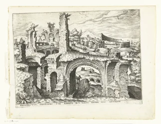 Vista del Coliseo Ruinas romanas, 1561 (título de la serie)