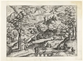 paisaje con bautismo de cristo Paisajes con historias cristianas (título de la serie)