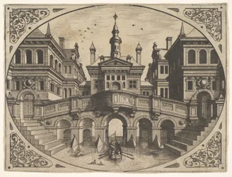 Placa de Scenographiae..., 1560