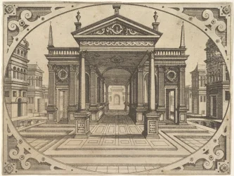 Placa de Scenographiae, ca. 1560
