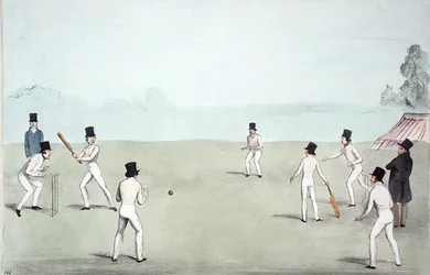 Diversión de vacaciones, No. 3 (Cricket - Una larga entrada) (HB Sketches No. 653) publicado el 3 de octubre de 1840