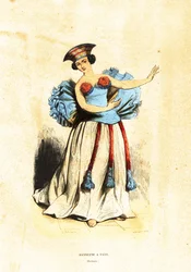 Mujer bailando en Tahití