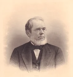 Retrato del grabador estadounidense Andrew Varick Stout (1835-1906), grabado por F E Jones de ladies