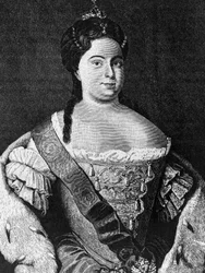 Retrato de Catalina I (1684-1727), segunda esposa de Pedro el Grande y Emperatriz de Rusia desde 1725 hasta su muerte, grabado
