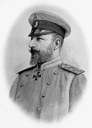 Retrato de Fernando I (1861-1948), Zar de Bulgaria, grabado