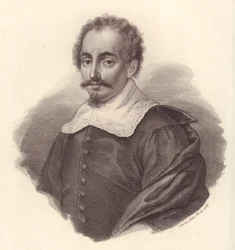 Retrato del geógrafo italiano Jacopo Cantelli (1643-1695), grabado en cobre por Caterina Piotti-Pirola
