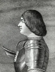 Retrato de Ludovico Sforza, conocido como Il Moro (1452-1508), Duque de Milán, grabado