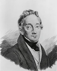 Retrato de Pietro Colletta (1775-1831), general e historiador italiano, grabado