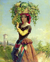 Un vendedor de frutas italiano