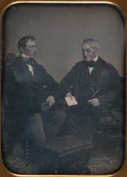 Dos ancianos conversando, ca. 1850