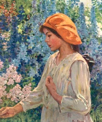 Delphiniums, Placa de libro