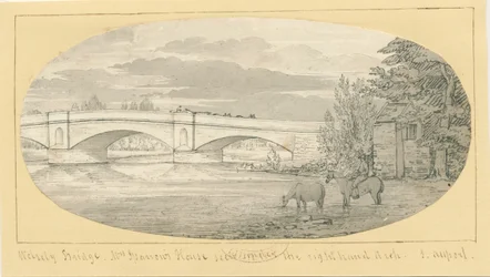 Puente Wolseley: dibujo a pluma y lavado