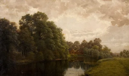 Una escena pacífica de Warwickshire, 1883
