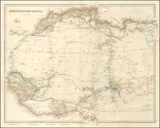 Mapa de África noroccidental de 1842 por John Arrowsmith