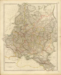 Mapa de Rusia y Polonia, 1832