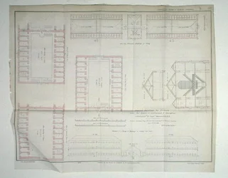 Edificios propuestos para prisioneros bajo el sistema de confinamiento y disciplina entretenido por el Capitán Machonochie, R.N.