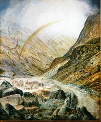 Un camino de montaña, tiempo de inundación (Serie Honsiter no.3) 1868