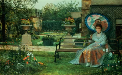 En el Plesaunce, Knostrop Hall, Leeds, 1875