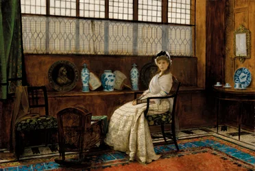 La canción de la cuna de John Atkinson Grimshaw, 1878