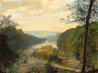 El Valle de Wharfe, con la Torre Barden al Fondo